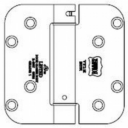 Bommer 4" X 4" Lube Bearing Full Mortise Square Corner Spring Hinge for General Products LB4382400600